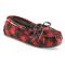 Guide Gear Women's Moccasin Slippers, Red/Black Buffalo Plaid