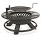 28"-diam. steel BBQ Grate for grilling food, Geometric