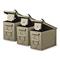 U.S. Military Surplus Waterproof PA108 Fat 50 SAW Box Ammo Can, 3 Pack, Used