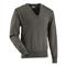 Austrian Military Surplus Wool Blend Commando Sweater, New, Gray