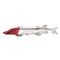 Lakco 7" Plastic Spearing Decoy With Hook, Red/Silver