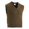 Czech Military Surplus Wool Blend Sweater Vest, New, Brown