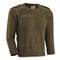 French Military Surplus Wool Blend Commando Sweater, Used, Olive Drab