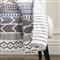 Lush Décor Hygge Geo Throw Blanket, Navy
