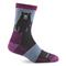 Darn Tough Women's Hiker Micro Crew Lightweight Socks, Bear Town Purple