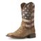Ariat Men's Circuit Proud Western Boots, Distressed Brown/distressed Flag