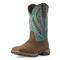 Ariat Women's Anthem VentTEK Western Boots, Chocolate Chip/turquoise