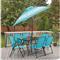 Umbrella can be tilted 45º for optimal shade, Aqua