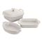Staub Ceramic Stoneware Baker Set, 4 Pieces, White