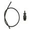 Self-aligning bowhunting peep and 12" tube connector, Black
