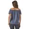 Wrangler Women's Off-the-Shoulder Top with Knot Sleeves, Chambray