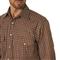 Wrangler Men's Wrinkle Resist Long Sleeve Western Shirt, Chestnut