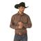Wrangler Men's Wrinkle Resist Long Sleeve Western Shirt, Chestnut