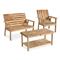 CASTLECREEK Distressed Flag Wood Coffee Table
