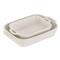 Staub Ceramic Stoneware Rectangular Baking Set, 2-pc., White