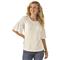 Wrangler Women's Three-quarter Sleeve Smock Shoulder Shirt, White