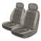Set includes 2 front seat covers with headrests, Gray