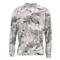 Simms Men's SolarFlex Printed Crew Neck Shirt, Cloud Camo Grey