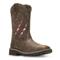 Wolverine Men's Rancher Claw Waterproof Pull-on Work Boots, Brown/flag