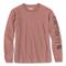 Carhartt Women's Workwear Sleeve Logo Long Sleeve Shirt, Rose Tint Heather