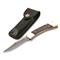 Includes leather sheath for easy carry, Brown