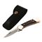 Includes leather sheath for easy carry, Brown