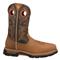 Dan Post Men's Storms Eye Waterproof Western Work Boots, Brown/red