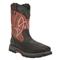 Dan Post Men's Storm Surge Waterproof Composite Toe Western Work Boots, Black/Red