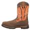 Dan Post Men's Storm Surge Waterproof Composite Toe Western Work Boots, Brown/orange