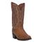 Dan Post Men's Full Quill Ostrich Western Boots, Saddle Brown/chocolate
