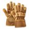 Carhartt Insulated Grain Leather Safety Cuff Work Gloves, Brown