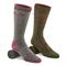 Realtree Women's Merino Wool Blend Boot Socks, 2 Pairs, Olive Camo/Fuchsia