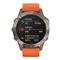Garmin® fenix® 6 Multisport GPS Watch, Sapphire Edition, Orange Silicone Strap