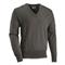 Austrian Military Surplus Wool Blend Commando Sweater, New, Gray