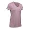 Under Armour Women's Tech Twist V-neck Shirt, Pink Fog/metallic Silver