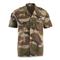 French Military Surplus Short Sleeve Field Shirts, 2 Pack, Used, CCE Camo