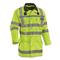 British Police Surplus High Visibility Waterproof Jacket with Liner, Like New, Hi-Vis Yellow