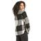 LIV Outdoor Women's Noella Sherpa Pullover Sweater, Black/white Plaid
