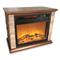 Lifesmart Infrared Quartz Fireplace Heater, Faux Stone Cabinet