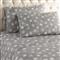 Shavel Home Products Micro Flannel® Printed Sheet Set, Snowflakes Gray