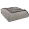 Shavel Home Products Micro Flannel Sherpa Blanket, Graystone
