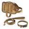 United States Tactical Flash Bang Small Dog Vest, Collar and Leash Set, Coyote