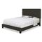 Tranquil Sleep Linen Horizontal Channel Platform Bed Frame, Black