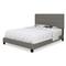 Tranquil Sleep Linen Horizontal Channel Platform Bed Frame, Gray