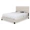 Tranquil Sleep Linen Horizontal Channel Platform Bed Frame, White