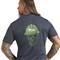 Ariat Men's Rebar CottonStrong Roughneck Graphic Shirt, Navy Heather/lime