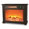LifeSmart Infrared Quartz Fireplace Heater, Dark Walnut Mantle Trim, Dark Walnut