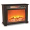 LifeSmart Infrared Quartz Fireplace Heater, Dark Walnut Mantle Trim, Dark Walnut