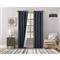 Commonwealth Home Fashions Thermaplus Bedford Blackout Curtain Panel Set, Navy