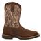 Rocky Men's Long Range Waterproof Western Work Boots, Mossy Oak Bottomland®